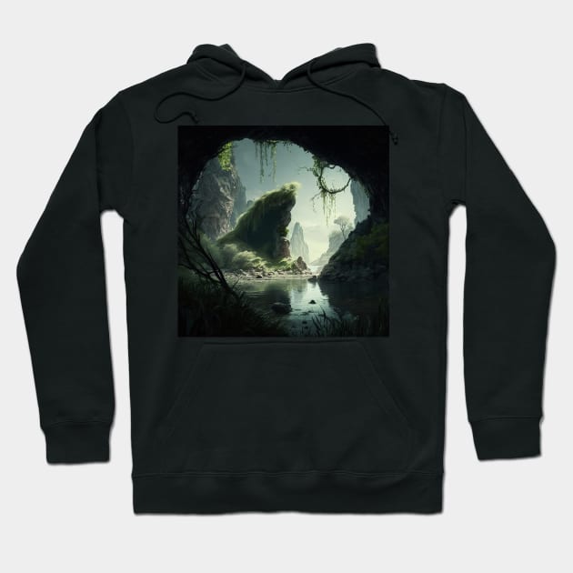 Cave in the mountains Hoodie by Flowerandteenager